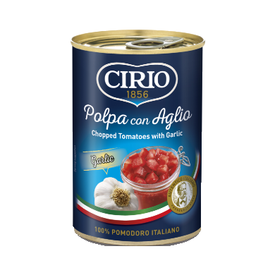 Pulpa de rosii cu usturoi Cirio 400g